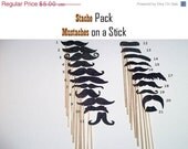 BIG SALE NOW Mustache on a Stick  Photo Booth Prop Set of 6 Diy Kit