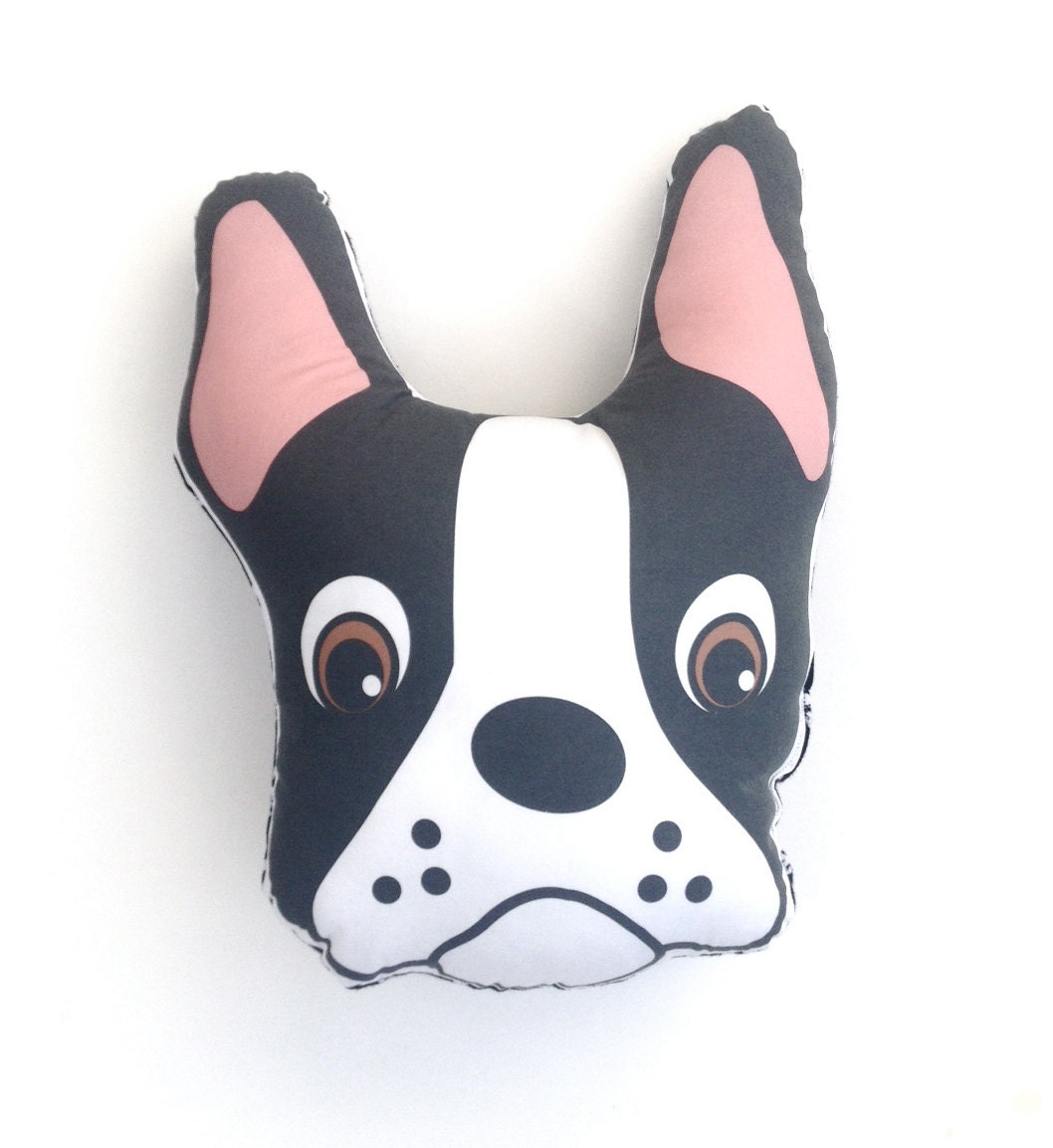 Boston Terrier Pillow Head