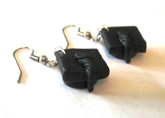 Graduation Cap Dangle Earrings - Gifts Under 15, 20, 25