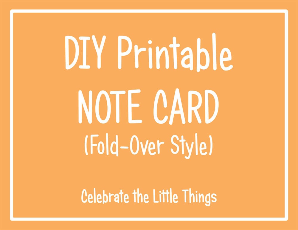 DIY Printable Notecard / Thank You Note Card / Personalized Stationery : Fold-Over Style Il_170x135