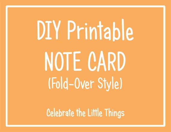 DIY Printable Notecard / Thank You Note Card / Personalized Stationery : Fold-Over Style Il_570xn
