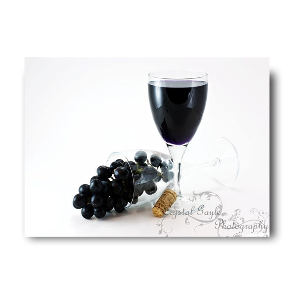 Wine Gift Set Fine Art Photography Home Decor Set of Four Prints Wine Glass Wine Bottle Cork Grapes Winery Gifts under 150