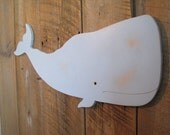 Wooden Blue Whale - Large Ocean Beach Decoration