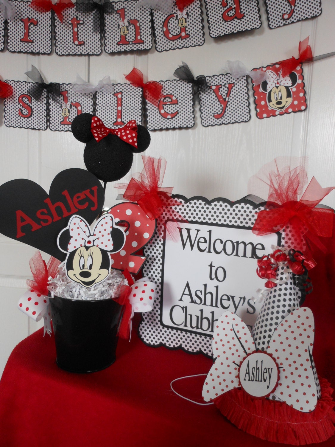 Minnie Mouse Red Polka Dot 1st Birthday Party Package Il_170x135
