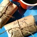 Coffee Wedding Favors in Vintage Red and White with Charming Twine. Tandem Bike. Rustic Wedding. Fall Wedding Favor.Set of 20.