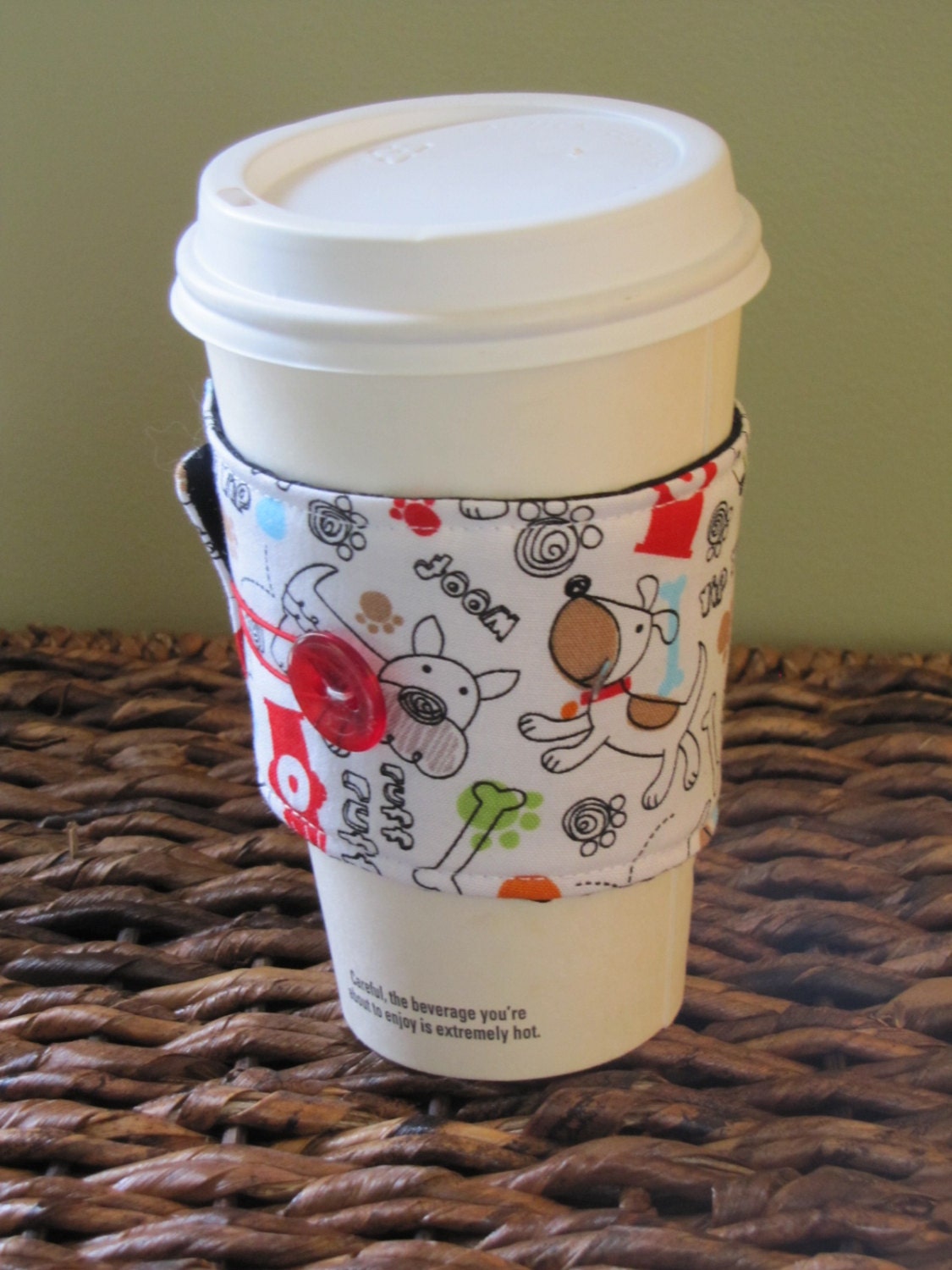 Dogs and Hydrants Coffee Sleeve Cup Cozy