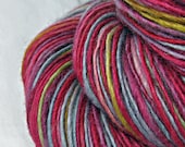 Handspun Yarn Gently Thick and Thin  Single Blue Faced Leicester  'Bring it On'