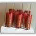 Vintage 8 pc Gold and Red Goddess Barware Drinking Glasses