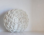 Granny Bloom Throw Pillow Flower Power Retro Home Decor Cream