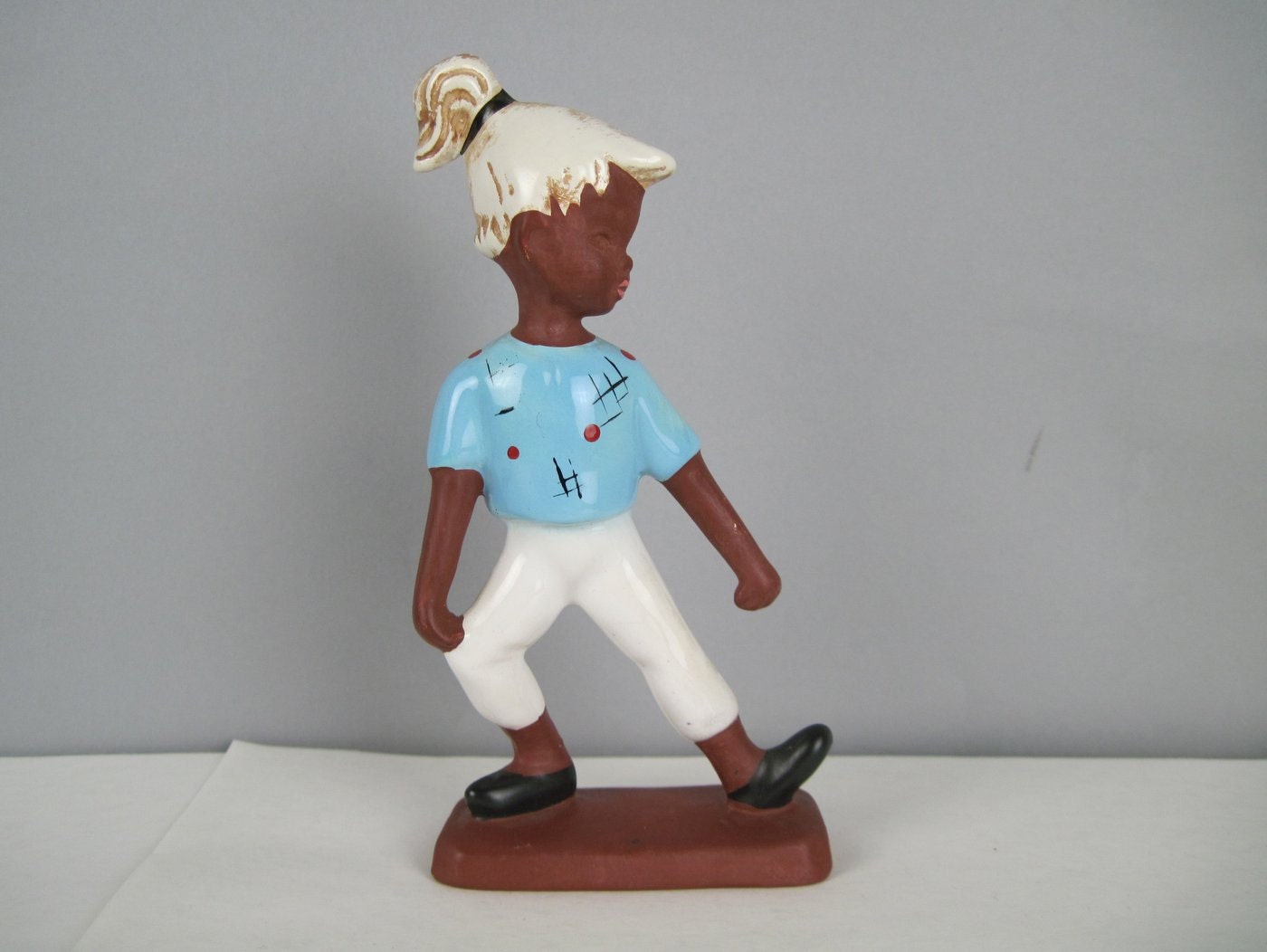 1950s Mod, Mod Girl - vintage ceramic Dark Skinned Girl - made in West German