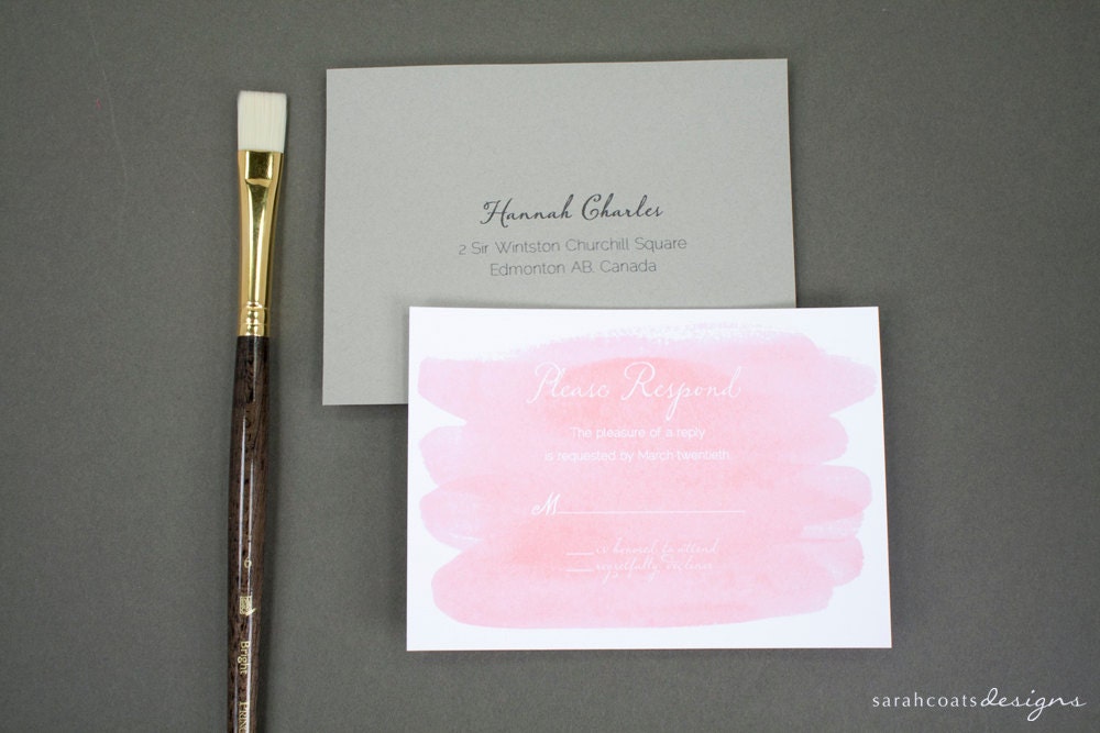 Watercolor Wedding Invitation Suite (Sample) - Pretty in Pink
