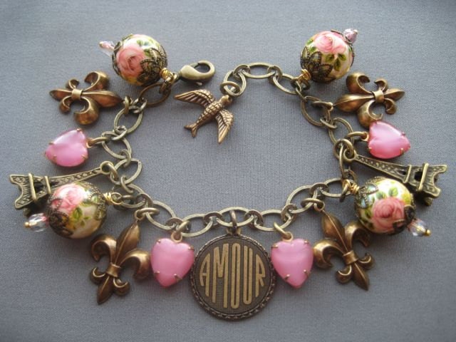 Paris in the Spring - Marie Antoinette Jewelry - Paris Bracelet - Eiffel Tower Jewelry - French Jewelry - Paris Jewelry - Romantic Jewelry