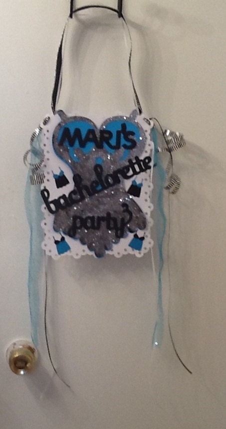 12" by 8" bachelorette party door banner