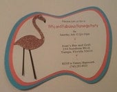 Pink Flamingo Party Invitation (birthday)