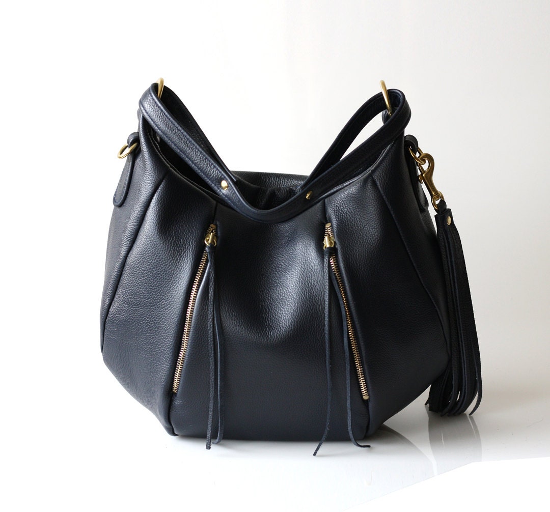 RESERVED for Sophie - OPELLE Ballet Bag - Large Size Pebbled Leather purse in Mariner