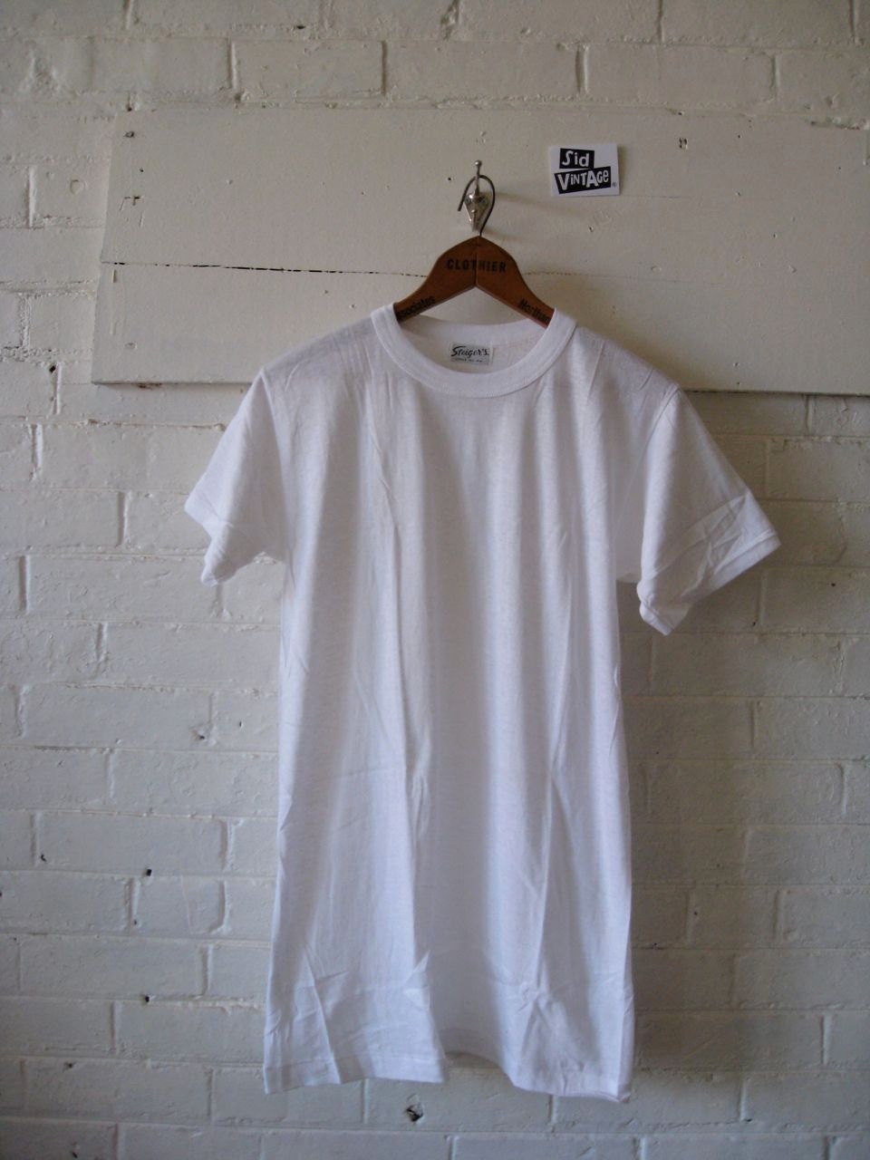 Vintage 1940's Deadstock White Paper Thin T-shirt Undershirt size Large 42-44