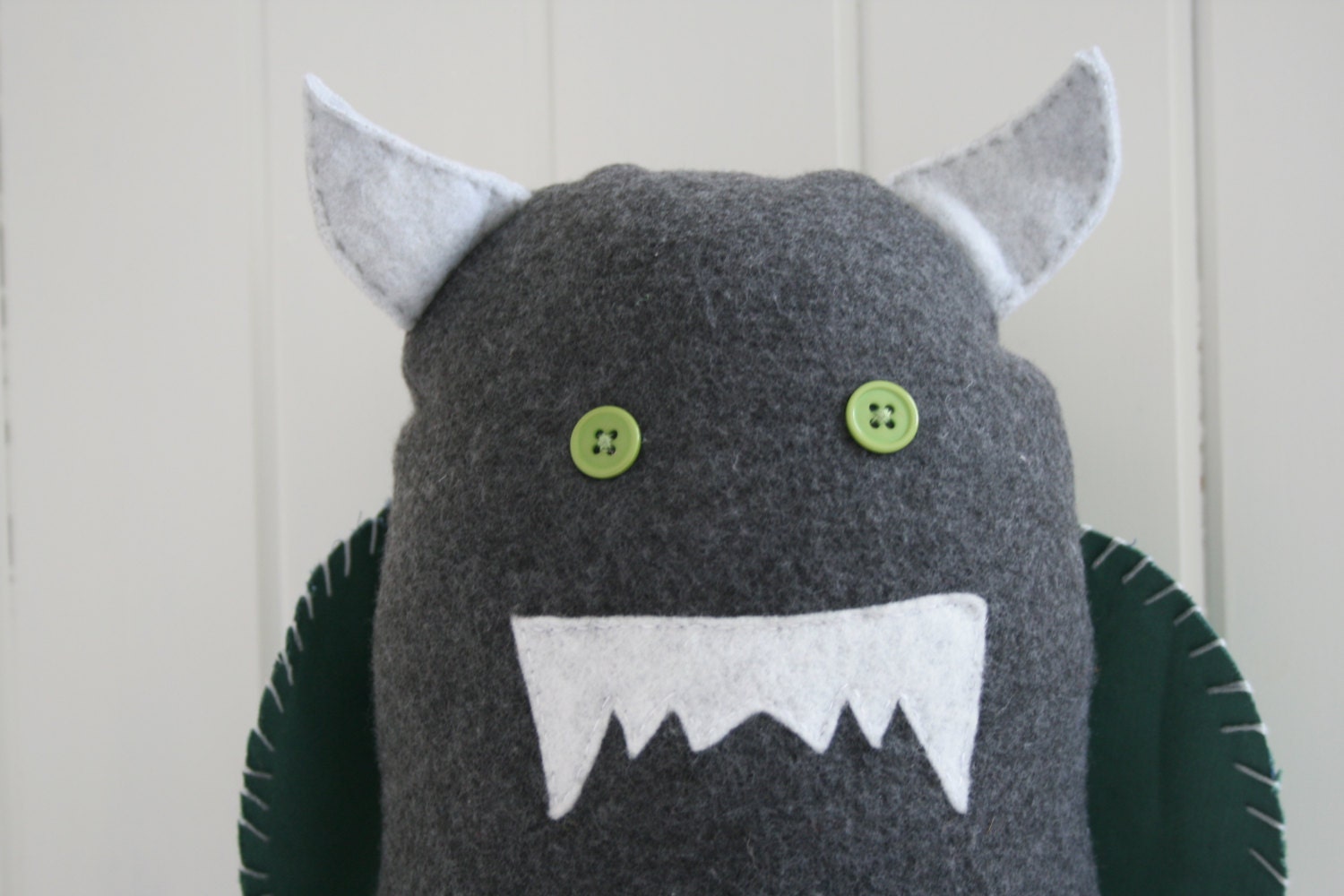 batty dragon monster, stuffed creature, stuffed animal, stuffed monster, plush monster, stuffed bat, stuffed dragon, OOAK