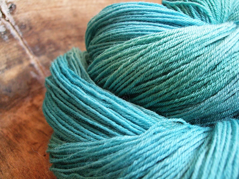 Bounce - Aquarius - Handdyed sock weight yarn organic merino