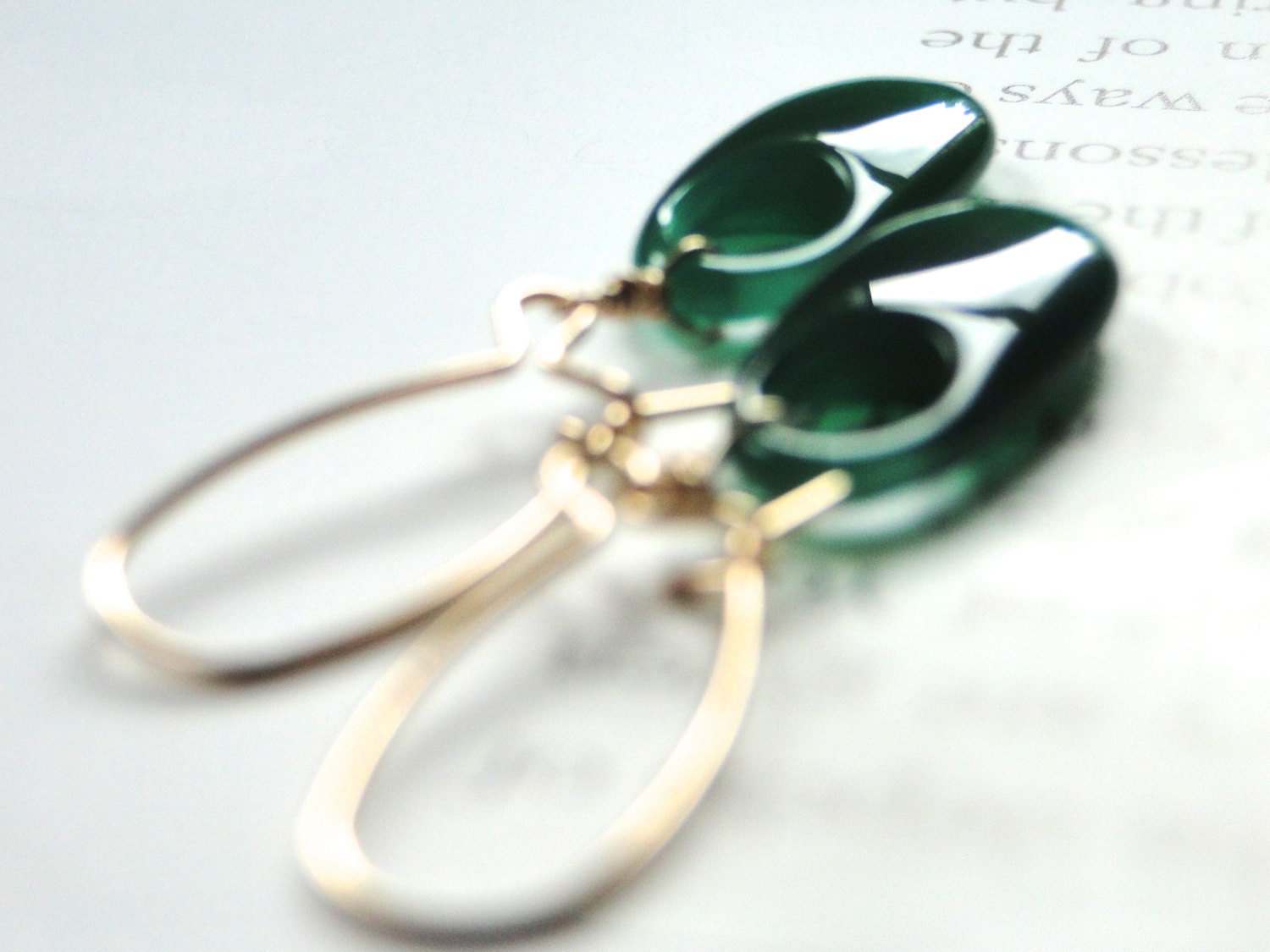 Dangle Retro Earrings, Wizard of Oz Green Earrings, Accessories, Gift for Her