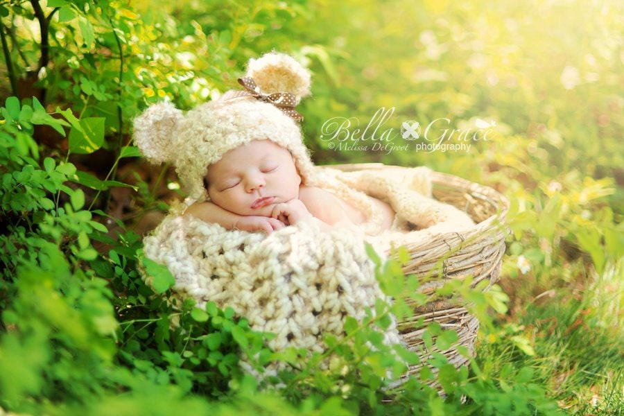 Cream Puff Baby Blanket Newborn Photo Prop