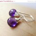 SALE Purple Amethyst drop earrings. Silver or Gold. Dangle earrings. Gift for her. Etsy jewelry earrings. Gemstone earrings. Birthstone ear
