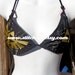 black Legend of Zelda triforce splatter swimsuit bikini TRIANGLE TOP