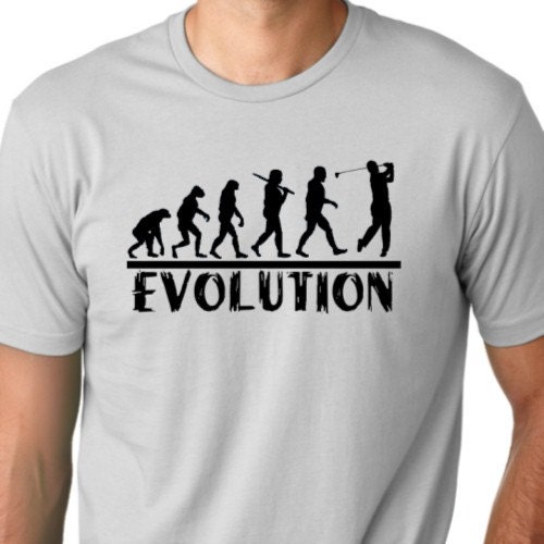 Golf Evolution funny T shirt drinking golfer Humor Tee
