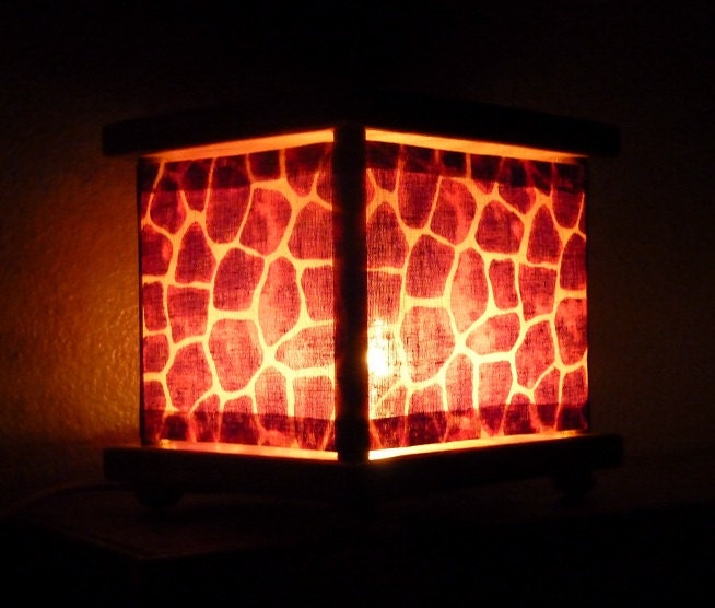 Nightlight Purple Giraffe Night Light Lantern Lamp Reticulated Pattern