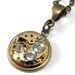 Gold Steampunk Necklace - Rare Gold Petite Watch Movement - Jeweled Mechanism - Industrial Elegance