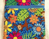 Handmade Whimsical Monkey  - Sling Bag, Cross Body Bag, Hipster, Travel Bag
