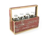 Wooden Tote Table Centerpiece Wood Box Reclaimed Red Barnwood Flower Box Recycled Wood