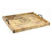 Personalized Ottoman Tray Custom Monogrammed Wooden Coffee Table Tray Wedding Gift, Anniversary Gift, Housewarming Gift