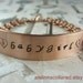 Babygirl Handstamped Copper Chainmaille Bracelet