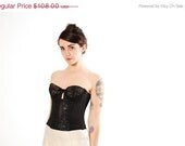 30% OFF - 1950s Bustier - 50s Longline Bra - Black Lace Vixen