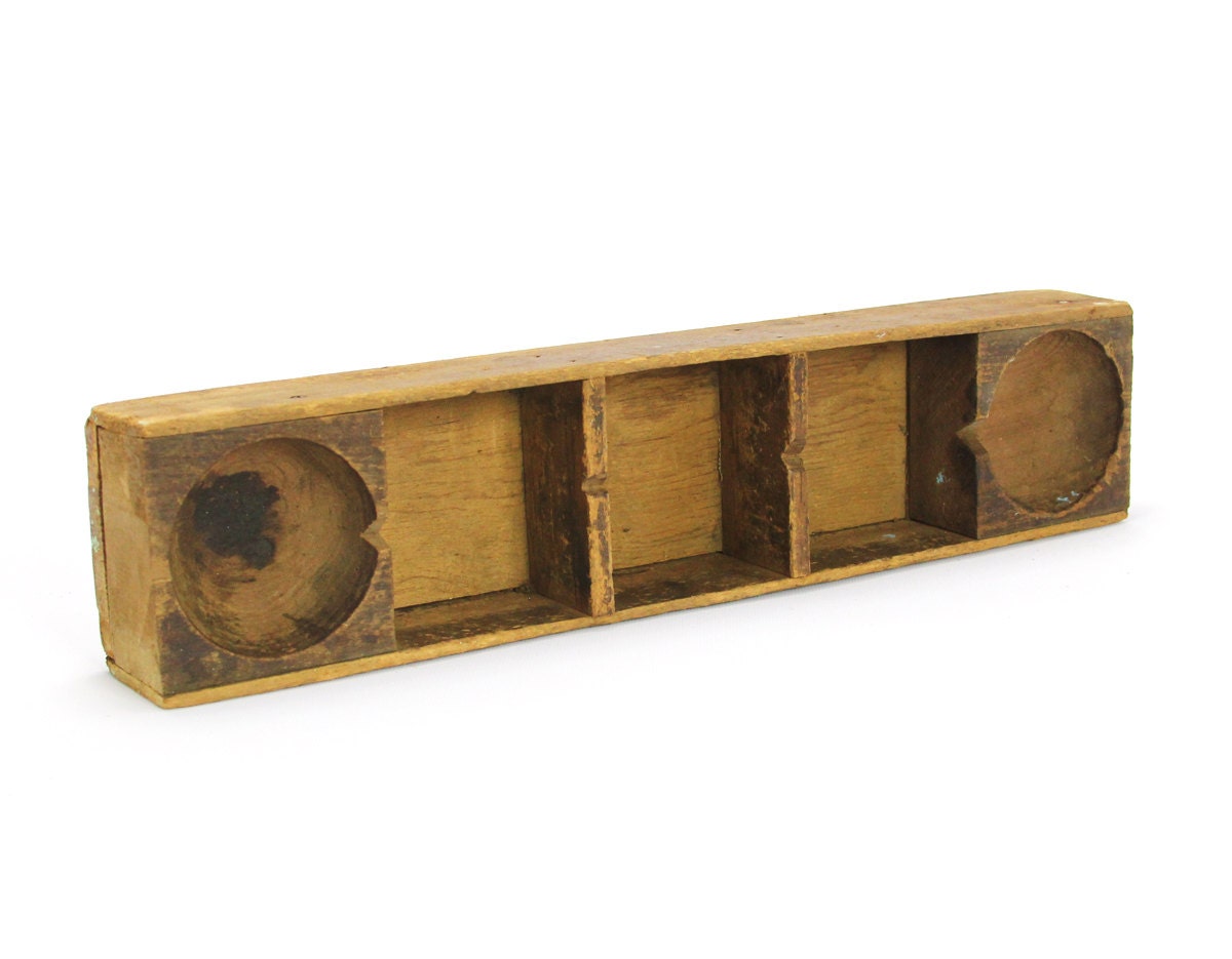 antique wooden post office organizer tray