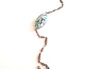 Modern minimalist green gemstone bracelet- the Ahnya
