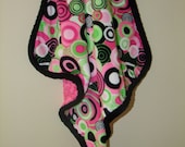 Balloon Party in Pink Minky Blanket- Ready to Ship