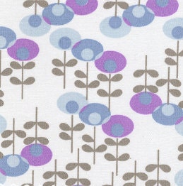 Fabric Finders 100 Percent Cotton Fabric by the Yard Lavender and Blue Abstract Floral