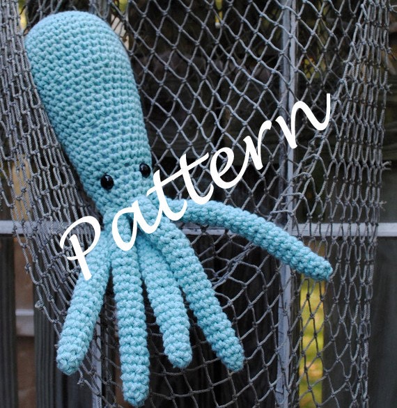 Woolie Octopus Hand Crocheted Plush PDF Pattern