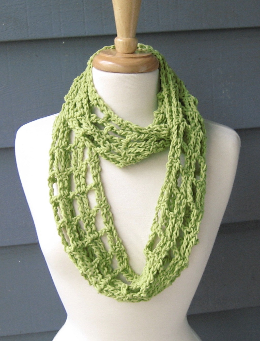 CROCHET PATTERN / DIY Project - McKenna Infinity Scarf, Cotton  (Not the actual scarf)
