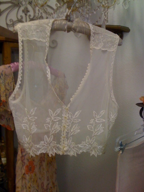 vintage lace vest