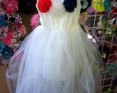 Fabulous White 4th of July Tulle Dress