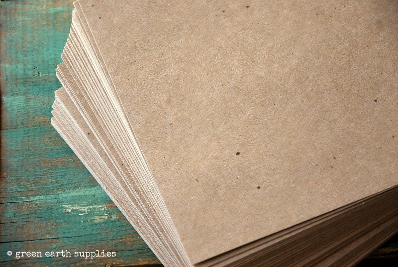 25 sheets 105 lb. kraft card stock: 8.5 x 11 kraft brown cardstock, recycled and eco-friendly, 8 1/2" x 11" (21.6 cm x 27.9 cm), 285 gsm