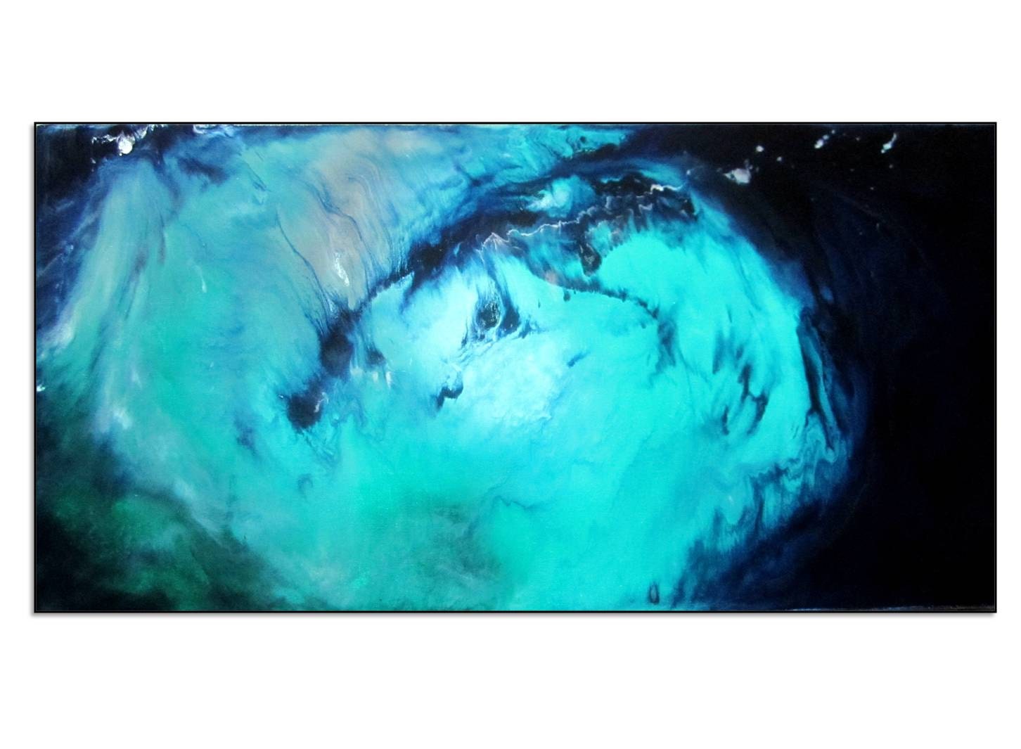 Spring SUPER SALE. Original Hand Painted Ocean Wave Fine Art Painting on Canvas. 36". Title "Crash Into Me" by R Schoeffel
