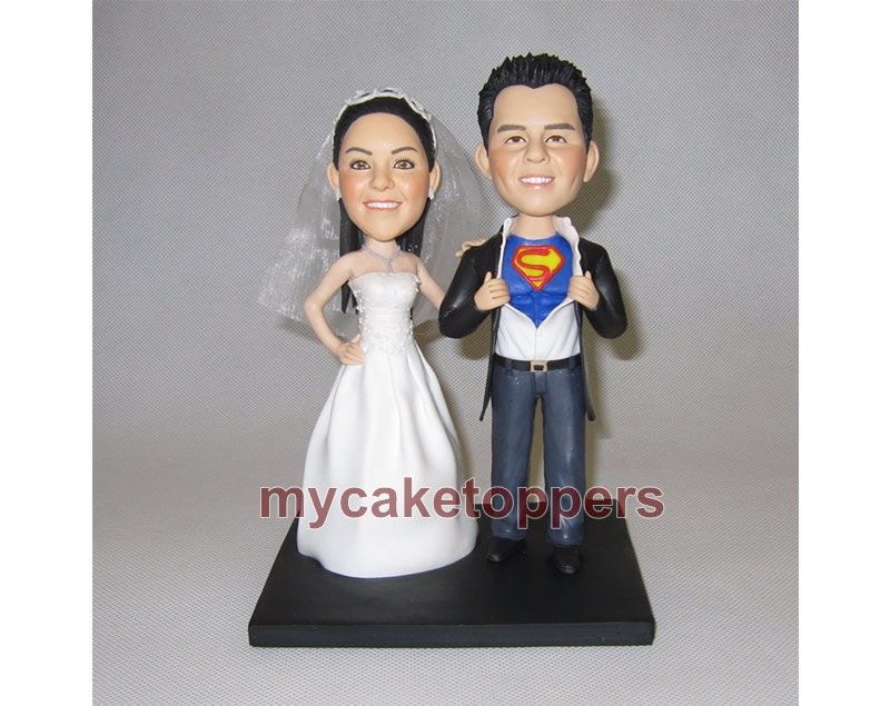 bride and groom custom cake topper form your photo figurine cake topper personalized cake topper birthday cake topper wedding shower