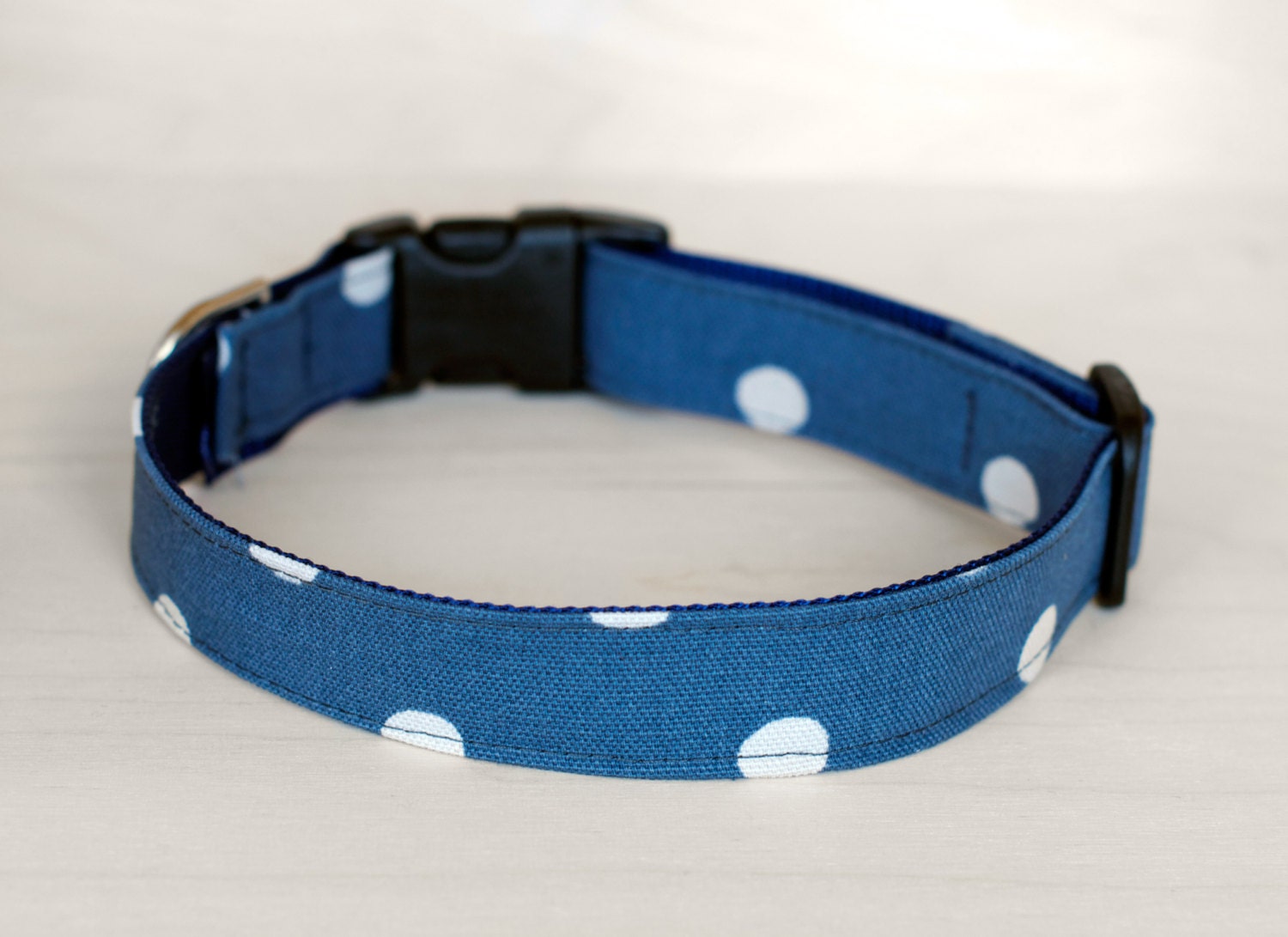 Light Blue Dot Dog Collar