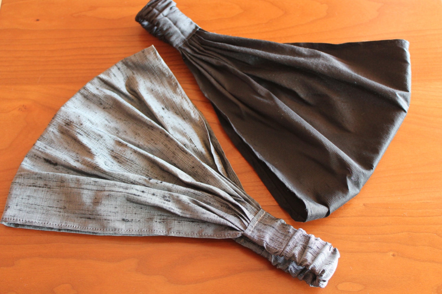 Black or Charcoal Dupioni Silk Gypsy Wrap, size M or L - Gypsy Wraps by Julie Bartel:  dread wrap, yoga headband