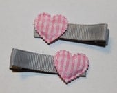 Set of Heart Hair Clippies/non slip