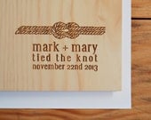 nautical wood guest book custom wedding personalized bridal engagement rustic modern // tie the knot 30 pages