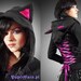 Hoodie black cat ears corset kawaii